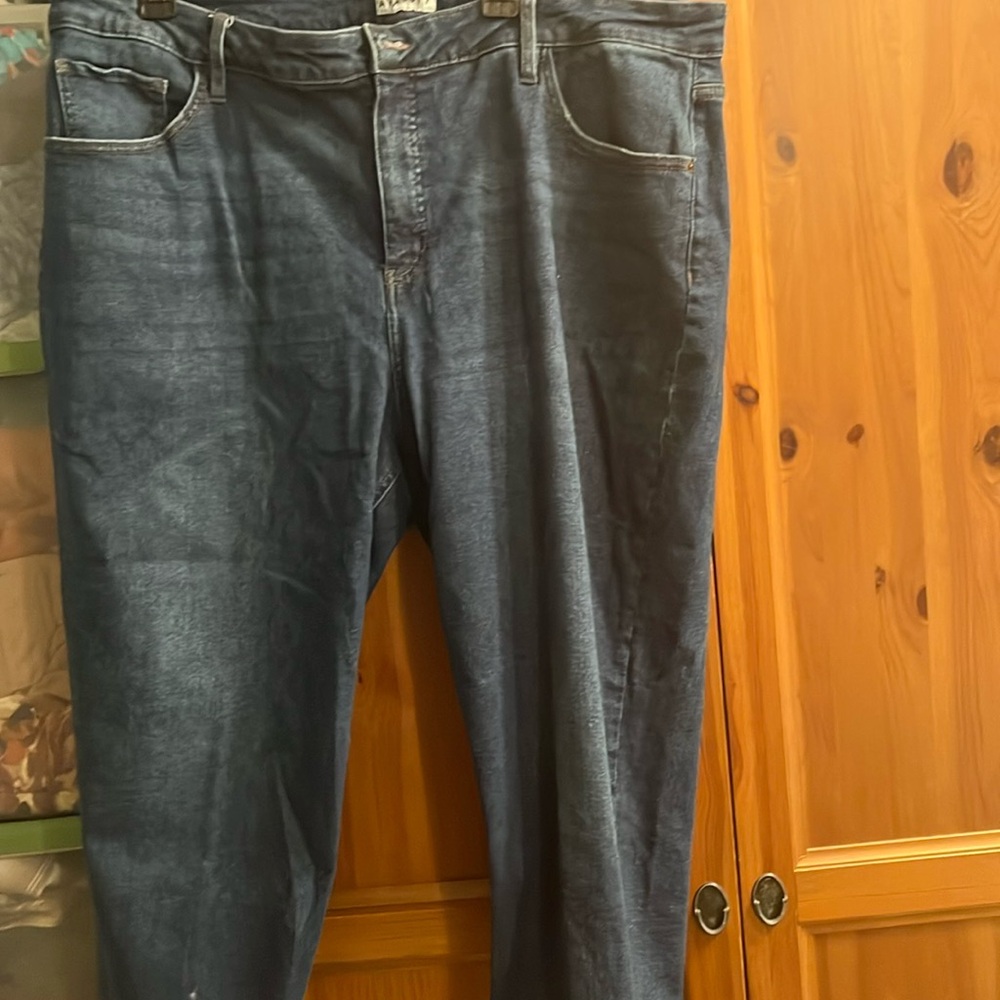 Ava & Viv Women's Boyfriend Jeans in Dark Blue